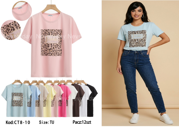 Bluzki damskie Roz Standard, Mix Kolor Paczka 12 szt 1